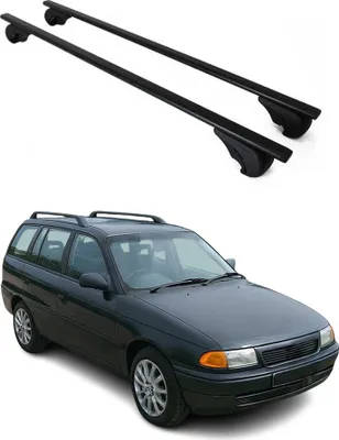 Produktbild von Dachträger Grundtäger für Opel Astra Caravan 1991-1998 75kg Metall Schwarz 2 tlg