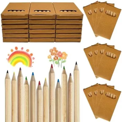 Produktbild von PromoHome® 30 Sets Mini-Buntstifte - 180 Stück Zeichensets mit Partyverpackung