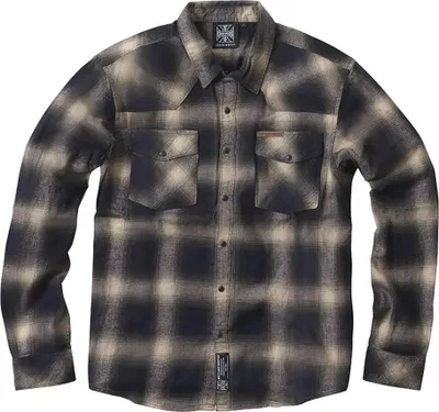 Image de Chemise à manches longues West Coast Choppers Outlaw Flannel Noir L Homme Noir L