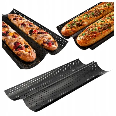 Obrázek produktu pro Elhandel Forma na pečení baget 38 cm perforovaná nepřilnavá