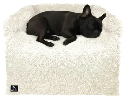 Produktbild von BLUZELLE Sofaschutz Hundebett Große Hunde, Hundedecke für Couch Sofa Cover Schutz Decke Plüsch Matte Wasserfest Waschbar Cream