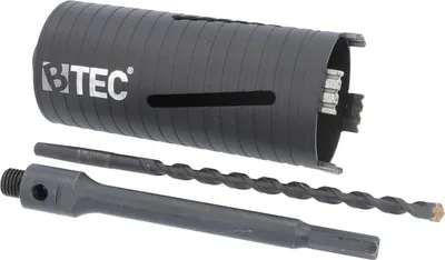 Produktbild von Diamant Bohrkrone NEXT GENERATION Ø 82 mm mit 6-kant Adapter 200 mm & Zentrierbohrer Nutzlänge 180 mm Segmenthöhe 10 mm Beton Mauerwerk Poroton Ziegel Porenbeton Tonrohr