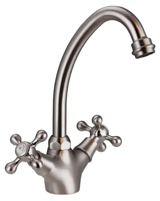 Zdjęcie produktu dla Bateria kuchenna w stylu retro, stal nierdzewna, seria Heritage Ascot NB-4004-HA, Aquanello