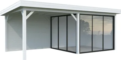 Produktbild von Pavillon Palmako Lenna Slide 16,6 m² Set 405 588 x 300 cm weiß