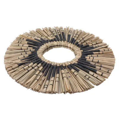 Imagen del producto de Espejo de pared con motivos de algas marinas, espejo colgante con motivos de algas marinas, espejo redondo de pared con motivos de algas marinas, espejo decorativo de pared con motivos de algas marinas, espejo tejido con motivos de algas marinas, espejo con motivos de algas marinas