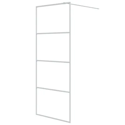 Produktbild von Duschwand für Begehbare Dusche Weiß 80x195 cm ESG-Klarglas