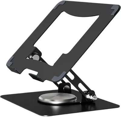 Obrázek produktu pro Stojan na notebook – ergonomická konstrukce – otočný o 360 stupňů – výška 173 cm – černá barva