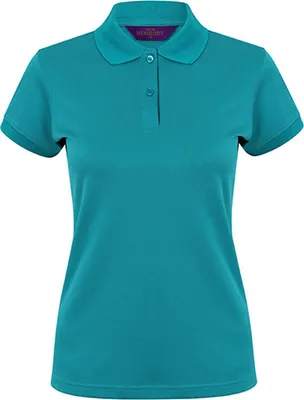 Immagine prodotto di Henbury H476 | Polo donna Coolplus Wicking / Micro-Piqué - Colore: Giada brillante - Taglia: XS