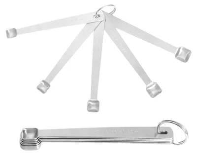 5er Set Edelstahl-Messlöffel, Mini-Gewürzlöffel, 0,3–1,5 ml