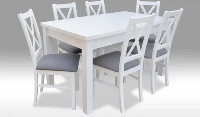 Immagine prodotto di Tavolo da pranzo 6 sedie Sedia Set da sala da pranzo Poltrone Tavoli Tavolo S18-L 7 pz.