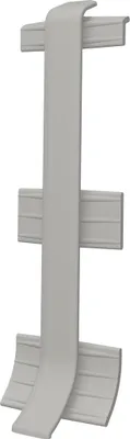 Zdjęcie produktu dla Łącznik VILO do listwy przypodłogowej LINELA – wodoodporny PVC – idealne dopasowanie koloru – 2 sztuki – 55 x 20 mm – szary