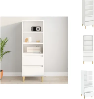 Image de vidaXL Highboard Blanc 40x36x110 cm Bois composite - Sideboards