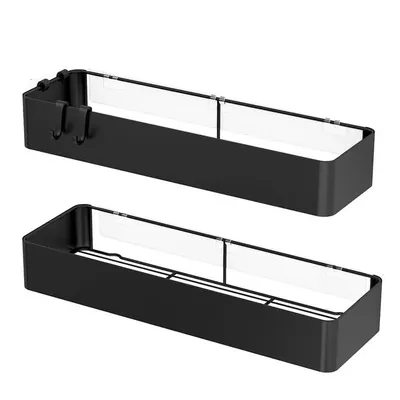 Produktbild von Duschablage ohne bohren,2er-set duschregal wandmontage aus kohlenstoffstahl für bad und küche