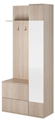 Image de Vestiaire Ensemble de vestiaires Armoire à chaussures Miroir Panneau Entrée Armoire Nouveau