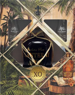 Produktbild von Planteray Barbados Rum XO 20th Anniversary 40% Vol. 0,7 l + 2