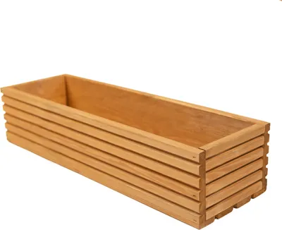 Produktbild von Blumenkasten aus Holz | Pflanzkasten | Blumentopf 64 x 20 x 14,5cm | Kräutertopf | Topf mit Kunststoffeinsatz | Imprägniert | Hellbraun