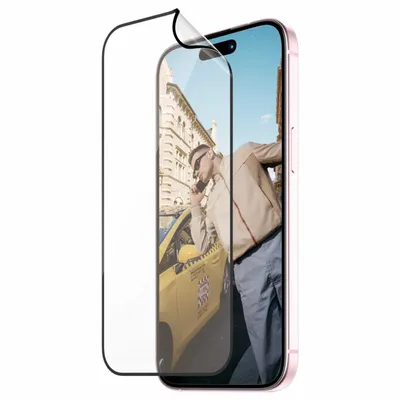 Image de Panzerglass Matrix Verre hybride ultra large pour Iphone 15 avec positionneur