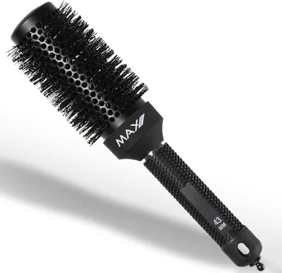 Produktbild von Max Pro 8718781860370, Erwachsener, Rundhaarbürste, Schwarz, Einfarbig, Keramik, 43 mm