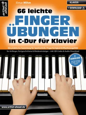 Produktbild von 66 leichte Fingerübungen in C-Dur für Klavier