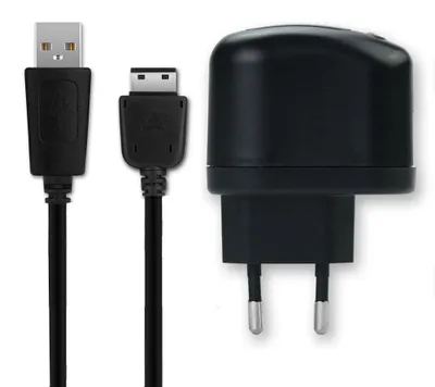 Produktbild von subtel Ladegerät 1m kompatibel mit Samsung PCBS10 | GT-S5230 / GT-E1200 / GT E1190 / GT-E1150 / GT-E1050 / SGH-F480, Ladekabel 18 Pin Connector Handyladekabel Handyladegerät 1A / 1000mA Anschluss Stecker