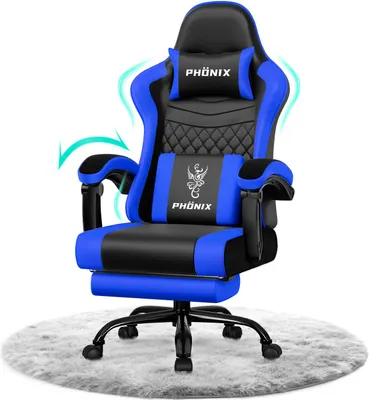 Produktbild von Adormii Gaming Stuhl, Ergonomischer Gaming Sessel, Schreibtischstuhl, Gamingstuhl mit Fußstütze, verstellbare Rückenlehne, Gaming stuhl 150 kg