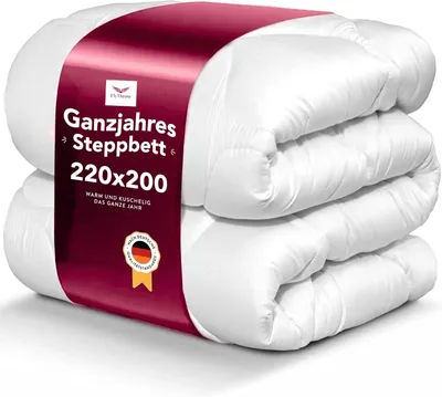 Produktbild von Bettdecke Sommerdecke 220x200 cm für alle 4 Jahreszeiten als Schlafdecke - Ganzjahresdecke Und - Weiche Steppdecke - Besonders Flauschig