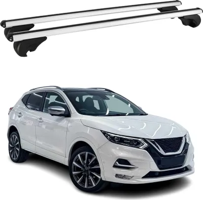 Image de Barres de toit Transversales pour Nissan Qashqai 2014-2021 Aluminium Argent