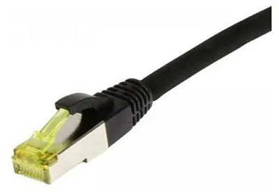 Produktbild von Synergy21 Patchkabel RJ45, CAT6A 500Mhz, 2m, schwarz, S-STP(S/FTP), TPE/LSZH(Ultraflex), AWG26, mit CAT7 Rohkabel,