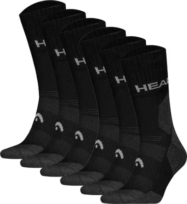 Produktbild von HEAD Uni Wandersocken, 6er Pack - Hiking All Climates Crew, Sportsocken, Logo Schwarz 39-42