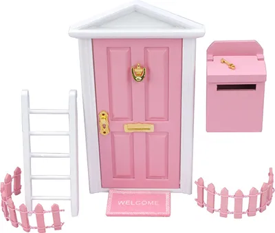 Produktbild von Mini Märchentür Korrosion resistent feuchtigkeitsdichtes Mikro-Dekor-Märchen-Lernspielzeugkit für Kinder-Rosa