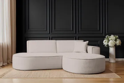 Produktbild von Kaiser Möbel Ecksofa Designer MODENA STUDIO stoff Artico Nata Rechts