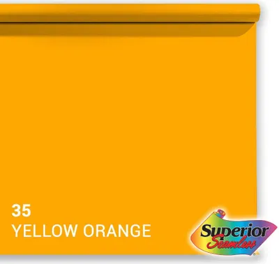 Produktbild von Überlegener Hintergrundpapier 35 Gelb-Orange 1,35 x 11 m