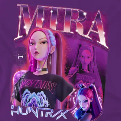 Produktbild von K-Pop Demon Hunters - "Mira" T-Shirt für Herren/Damen Uni TV20426 (3XL) (Marine)