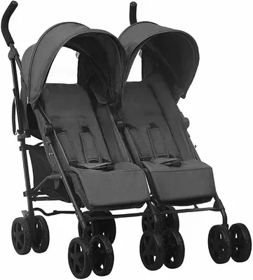 Produktbild von Geschwisterwagen Anthrazit Stahl,Baby & Kleinkind,Babytransport,Kinderwagen-10236