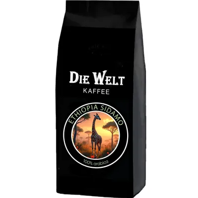 Produktbild von Die Welt Kaffee Ethiopia Sidamo Kaffeebohnen 1000g