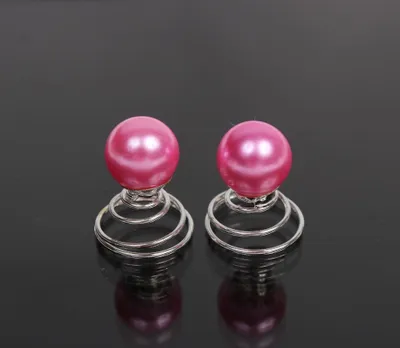 Produktbild von 2 Perlen Curlies Haarschmuck rosa