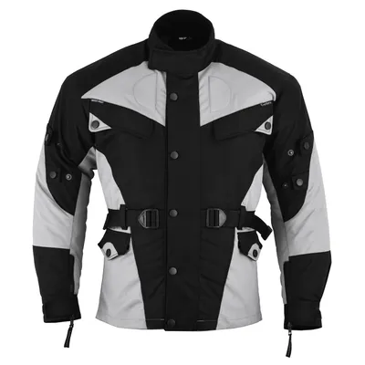 Produktbild von Motorradjacke Textilien Schwarz/Hellgrau, Größe:50/M
