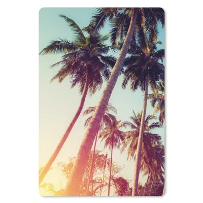 Produktbild von MuchoWow® Mauspad Mousepad Palme - Sommer - Retro - Sonne 18x27 cm - Mousepads - Maus Mat - Pad - Mausunterlage