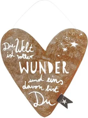 Produktbild von Herzschild "Die Welt ist voller Wunder"