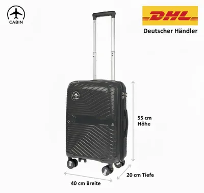 Produktbild von 55x40x20 Koffer Handgepäck Bordgepäck Reisekoffer IATA Standard passend für Wizzair Ryanair