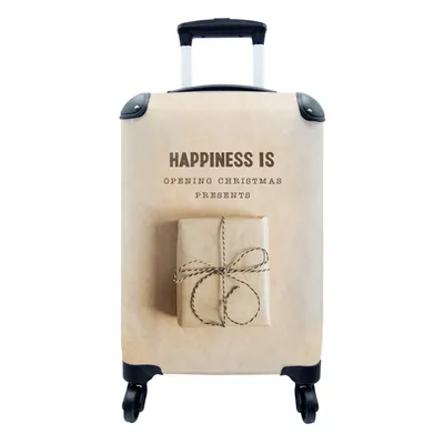 Produktbild von MuchoWow® Koffer Handgepäck Trolley Rollkoffer Kleine Reisekoffer mit 4 Rollen - Weihnachten - Geschenk - Zitat - Cabin Size < 55x40x23 cm & 55x40x20 cm - Fotokoffer - Kabinenkoffer - Boardgepäck - Reise-Box - Reisekoffer - Reisegepäck - Koffer mit Bild - Trolley für Kinder