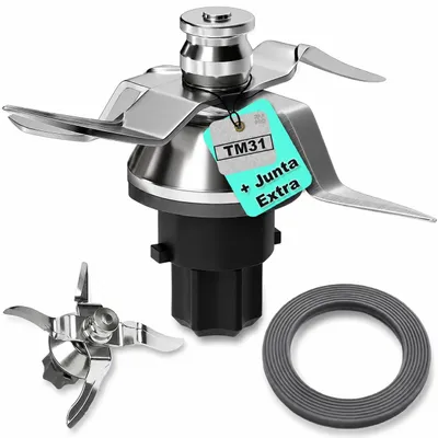 Ersatzmesser für Küchenmaschine, Edelstahl, 2 Dichtungen