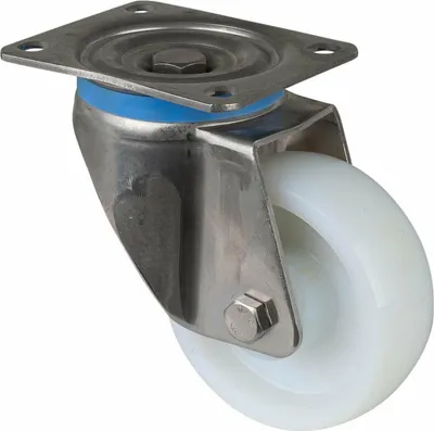 Produktbild von BS Rollen Lenkrolle HS100.B14, mit Platte, Durchmesser 125, B 45mm, 700kg, Kunststoff