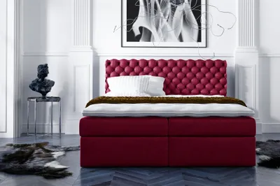Produktbild von Boxspringbett Schlafzimmerbett PARINI 180x200cm Rot