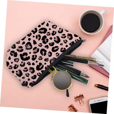 Produktbild von Kleine Leoparden-Kosmetiktasche für Damen, Make-up- und Schminktasche, Reise-Organizer für Frauen und Mädchen