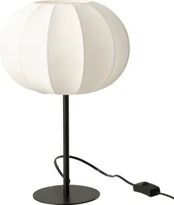 Obrázek produktu pro Stolní lampa J-Line Lucerna kov/textil bílá malá
