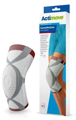 Produktbild von Actimove GenuMotion Kniebandage>>>>Farbe: anthrazit Gr. M