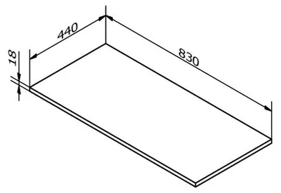 Produktbild von Sapho Platte DTDL 830x18x440mm, Eiche Alabama