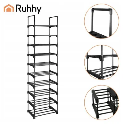 Obrázek produktu pro Ruhhy 27392 Regál na boty 10 polic, na 20 párů bot, černý