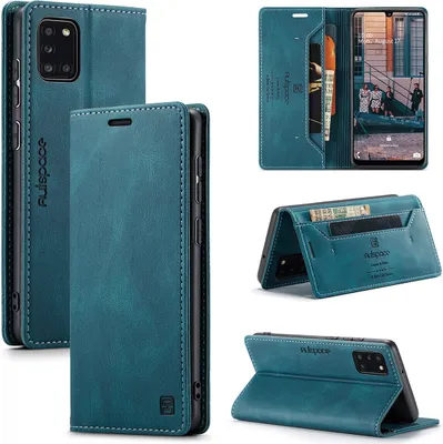 Obrázek produktu pro Samsung Galaxy A31 Pouzdro, RetroPolyuretanKožené Pouzdro, Stojánek a Ochranné Pouzdro pro Samsung Galaxy A31 modré